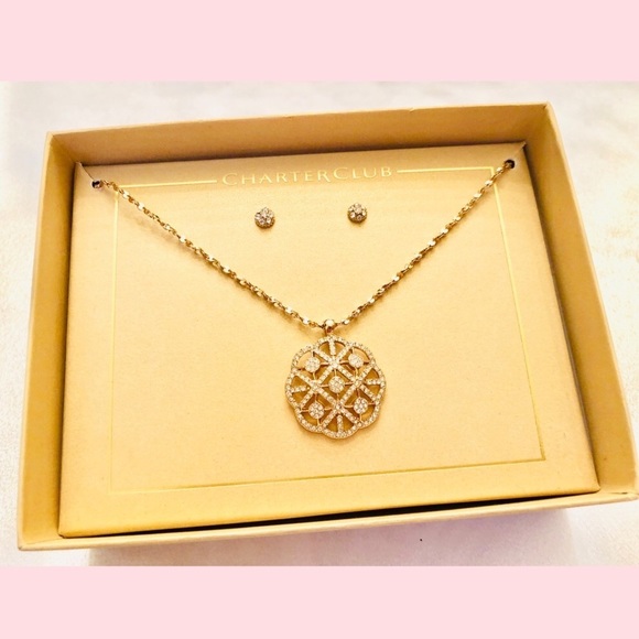 Charter Club Jewelry - CHARTER CLUB Necklace/Earrings Set NWT